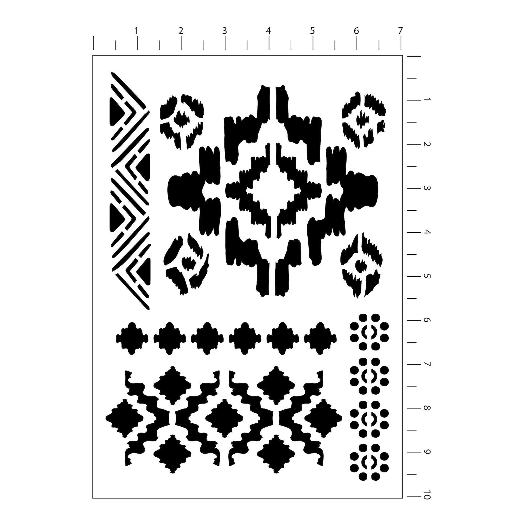 Ikat Pattern Stencils by Craft Smart®
